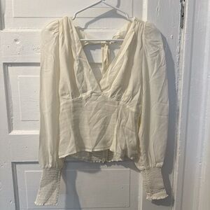 Reformation Tie Back Blouse - 6